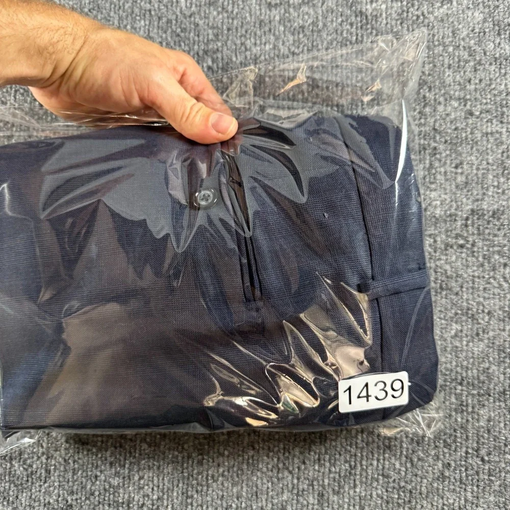 Giorgio Cosani Dress Pants Men 34x38 Blue Wool Pleated Professional Straight Leg